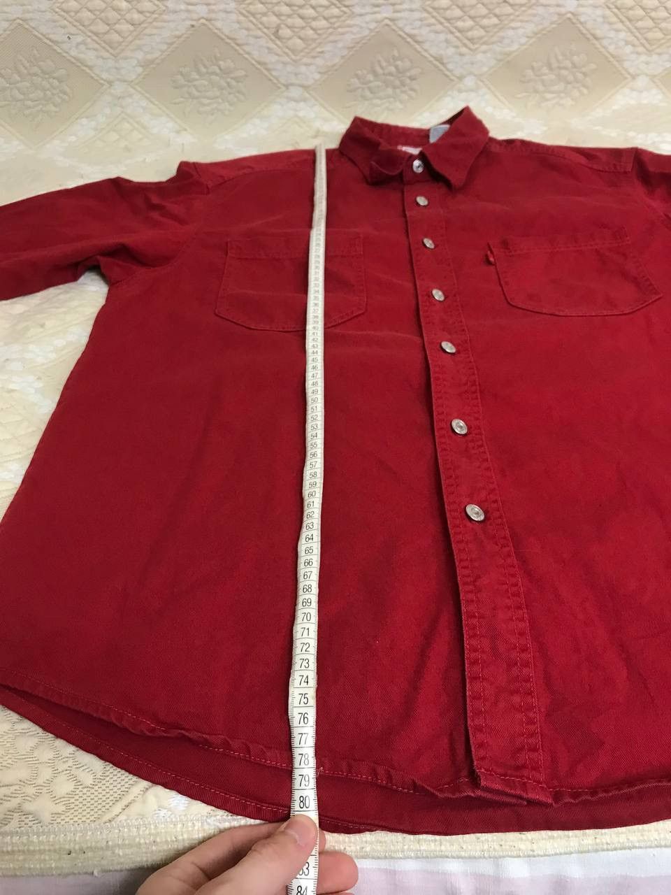 Levi's 🔥 00s Levis Red Button Up Shirt Loose Fit Cotton USA Vintage Size US M / EU 48-50 / 2 - 11 Thumbnail
