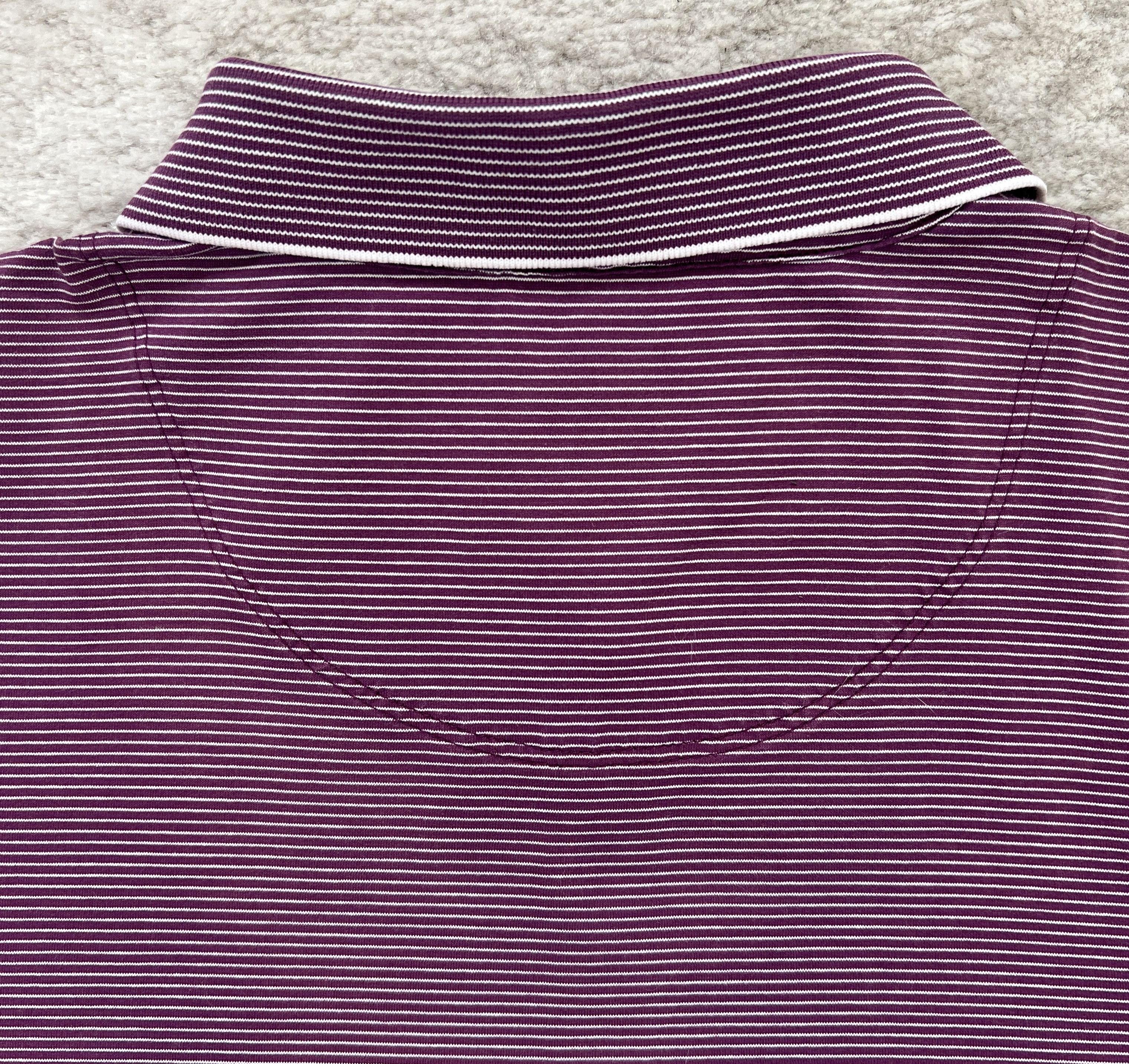 Hugo Boss Hugo Boss Purple Micro-Striped Polo Shirt – Size L Size US L / EU 52-54 / 3 - 11 Thumbnail
