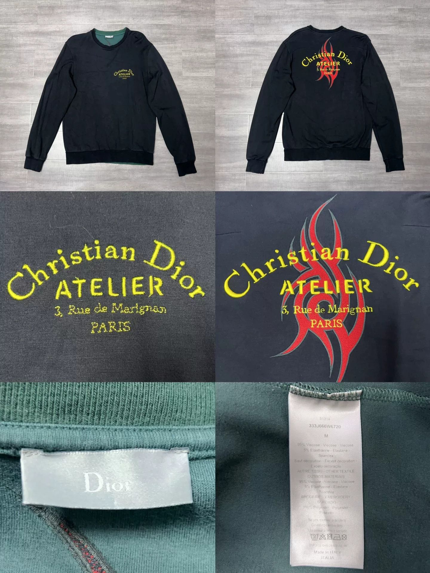 Dior Embroidered Letter Hoodie for Men