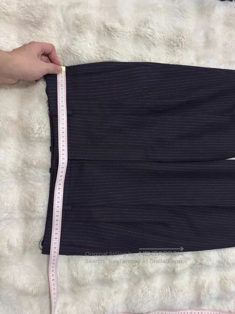 Saint Laurent Paris Saint Laurent Paris Double Pleated Striped Dress Pants i Size US 32 / EU 48 - 7 Thumbnail