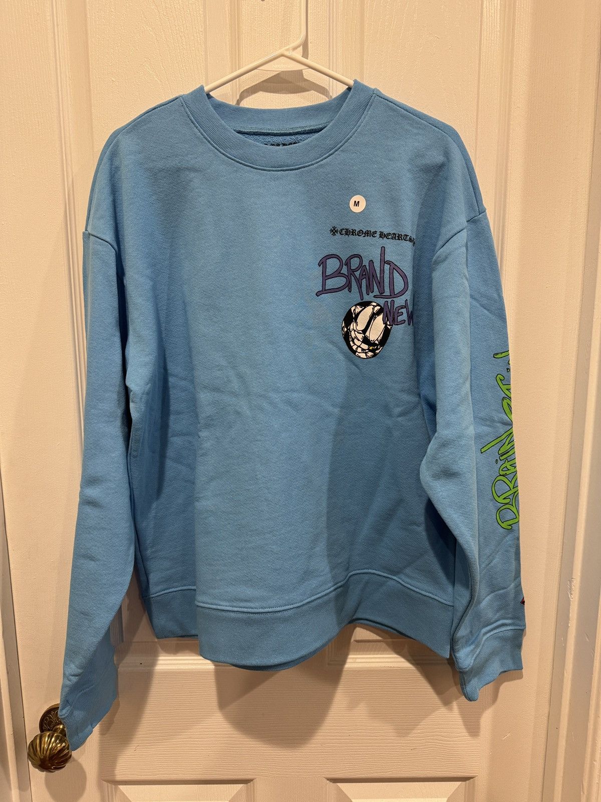 image of Chrome Hearts Matty Boy Blue Crewneck Medium, Men's