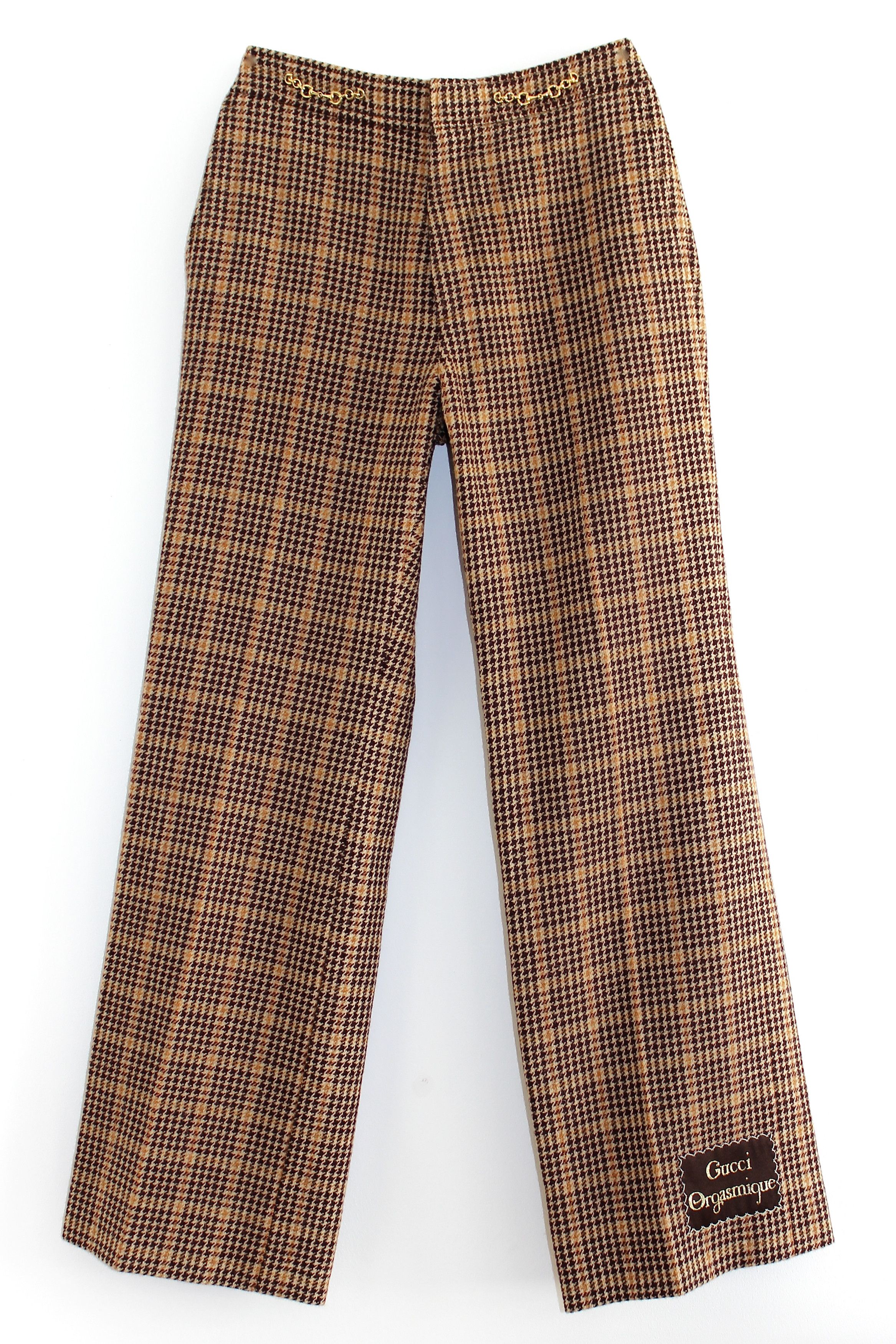 image of Wool Trousers Gucci Orgasmique in Brown, Men's (Size 30)