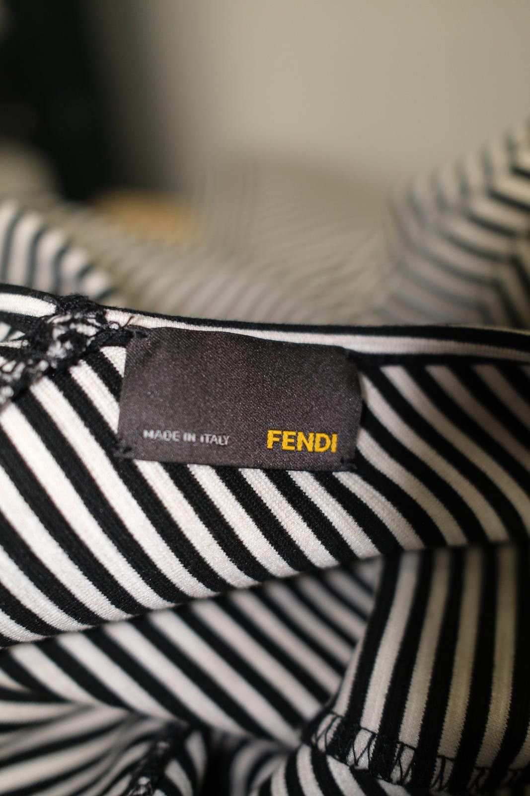 Fendi 00's Fendi Stripe Midi Dress Size M / US 6-8 / IT 42-44 - 4 Thumbnail