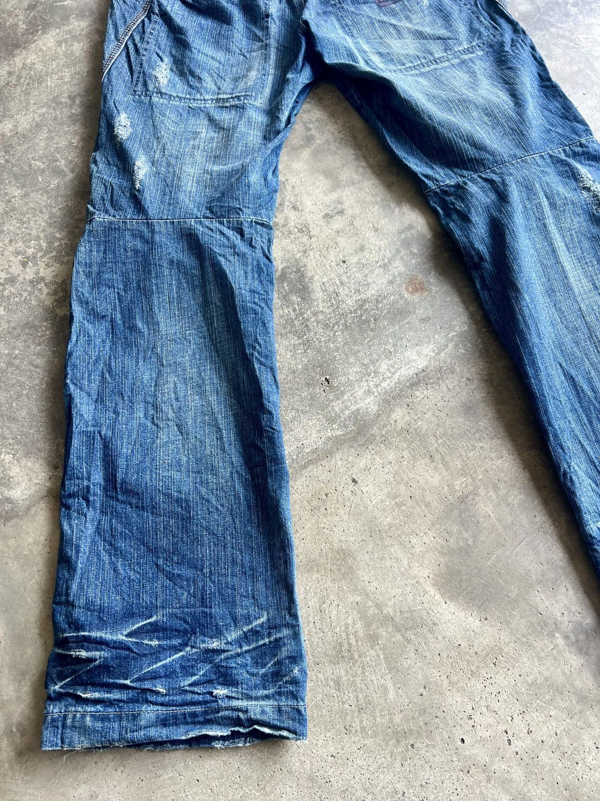Marithe + Francois Girbaud RARE 90s Marithe Francois Girbaud Baggy Flare Denim Size US 38 / EU 54 - 19 Thumbnail