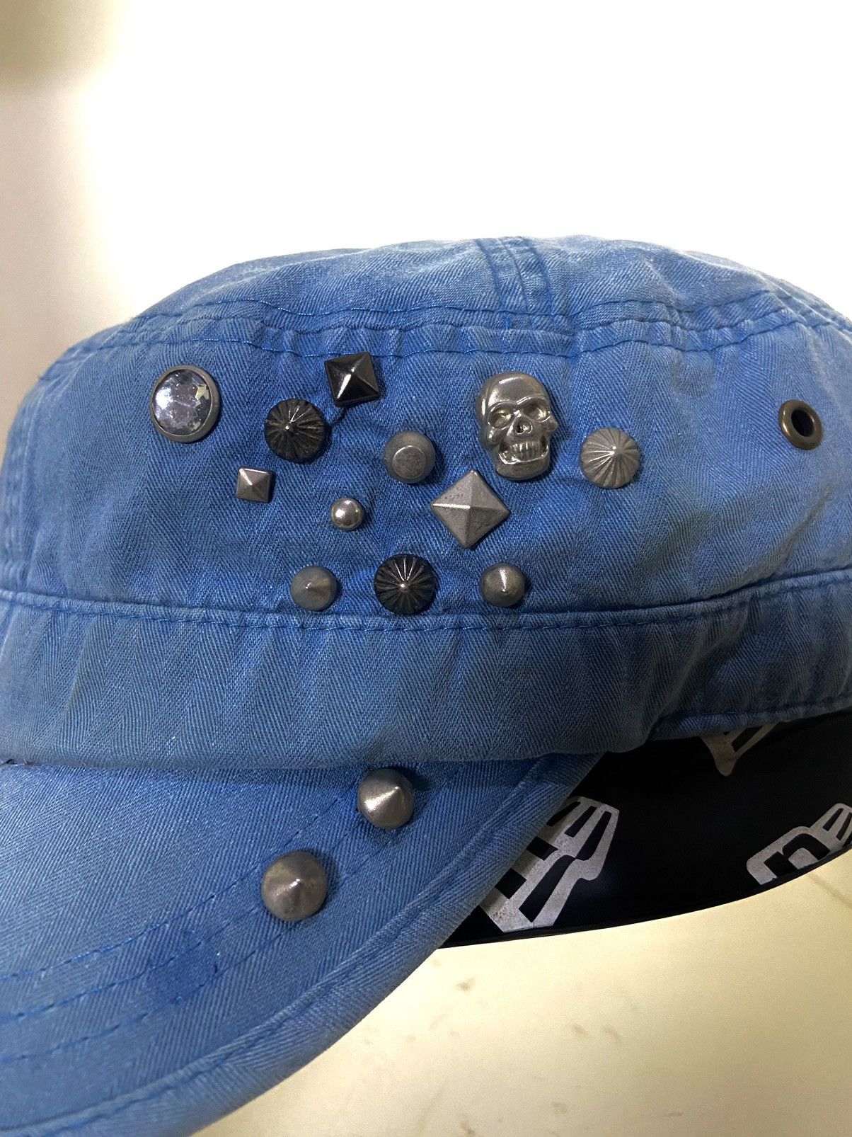 If Six Was Nine VTG punk skull studded patrol hat Size ONE SIZE - 3 Thumbnail