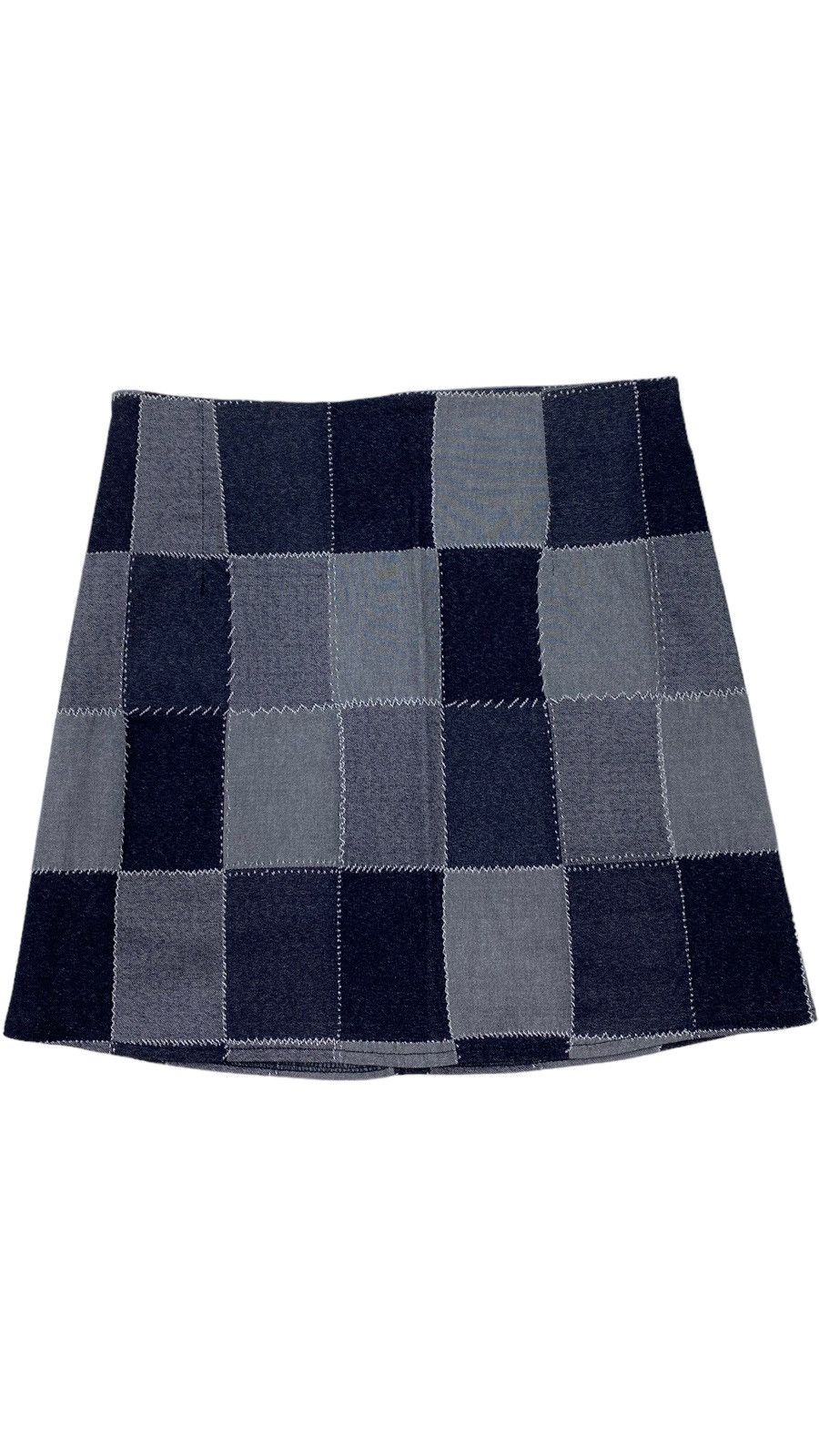 Vintage 🔥LASTDROP🔥 Y2K Japanese Style Patchwork Elastic Mini Skirt Size 26" / US 2 / IT 38 - 1 Thumbnail