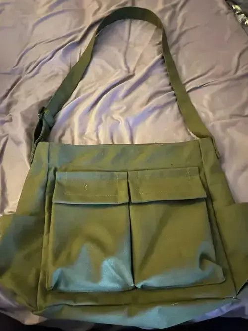Other Solid Large Capacity Casual Canvas Shoulder Bags Size ONE SIZE - 2 Thumbnail