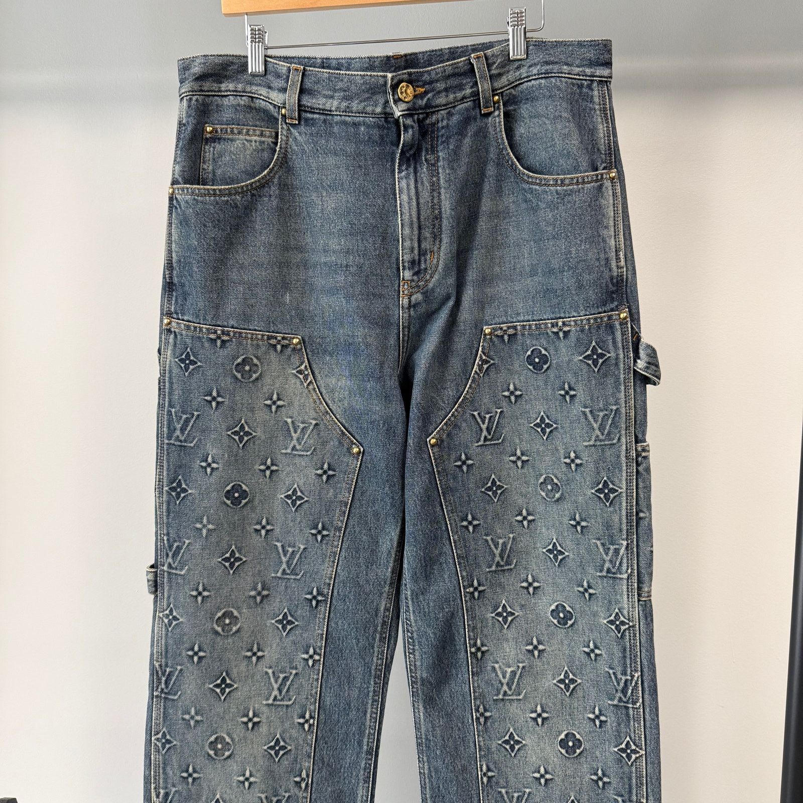 Louis Vuitton Louis Vuitton Monogra Double Knee Carpenter Denim - 36 Size US 36 / EU 52 - 5 Thumbnail