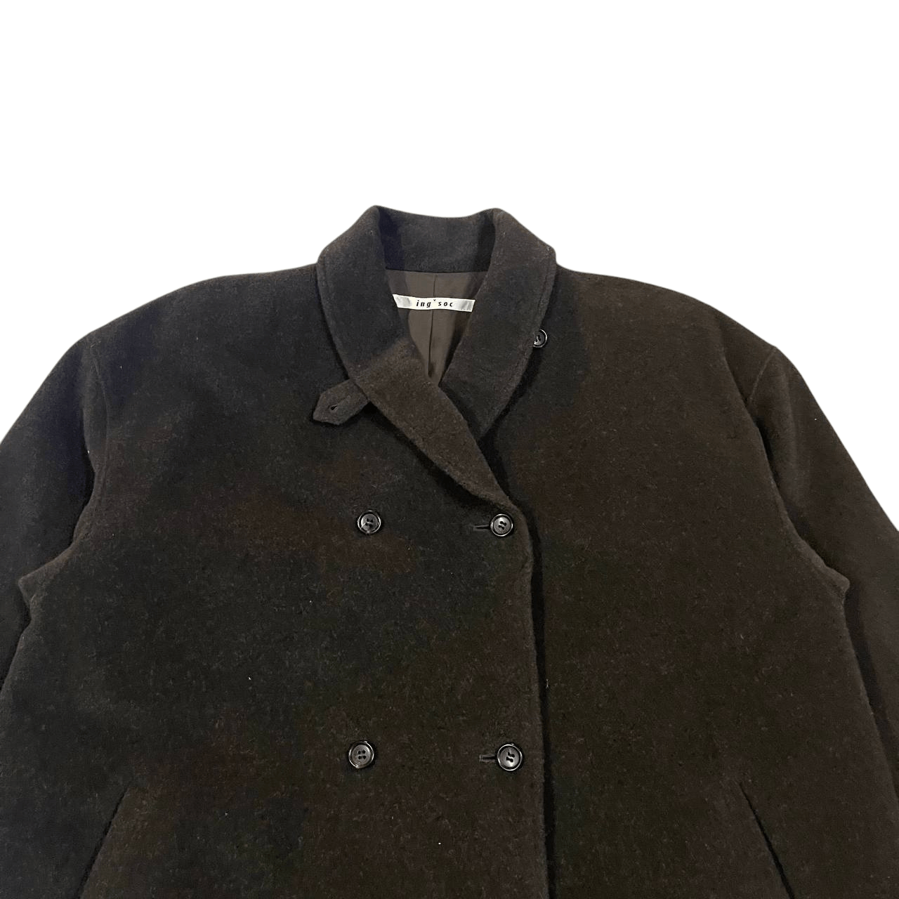 Japanese Brand Vintage Ing Soc Wool Long Coat Size US M / EU 48-50 / 2 - 2 Thumbnail