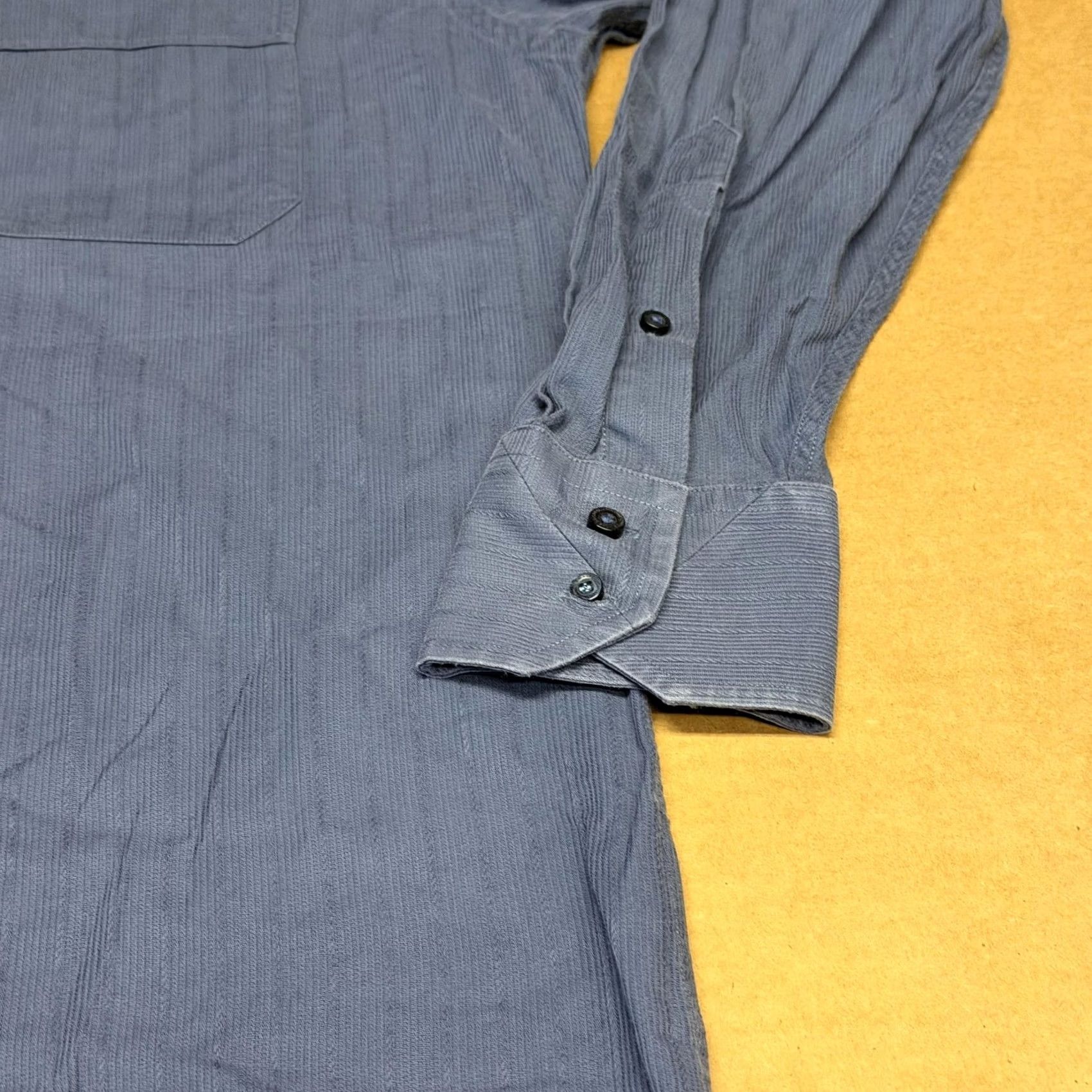 Ben Sherman Ben Sherman Shirt Mens Large Blue Textured Stripe Button Front Long Sleeve Size US L / EU 52-54 / 3 - 4 Thumbnail