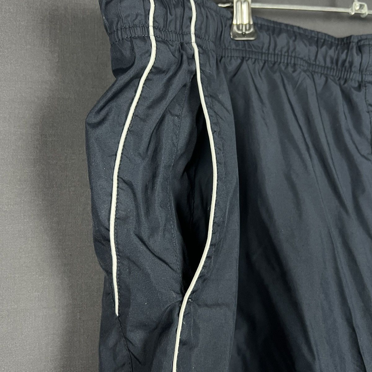 Nike × Vintage Nike Athletic Dept Nylon track Shorts size L blue White Size US 34 / EU 50 - 2 Thumbnail