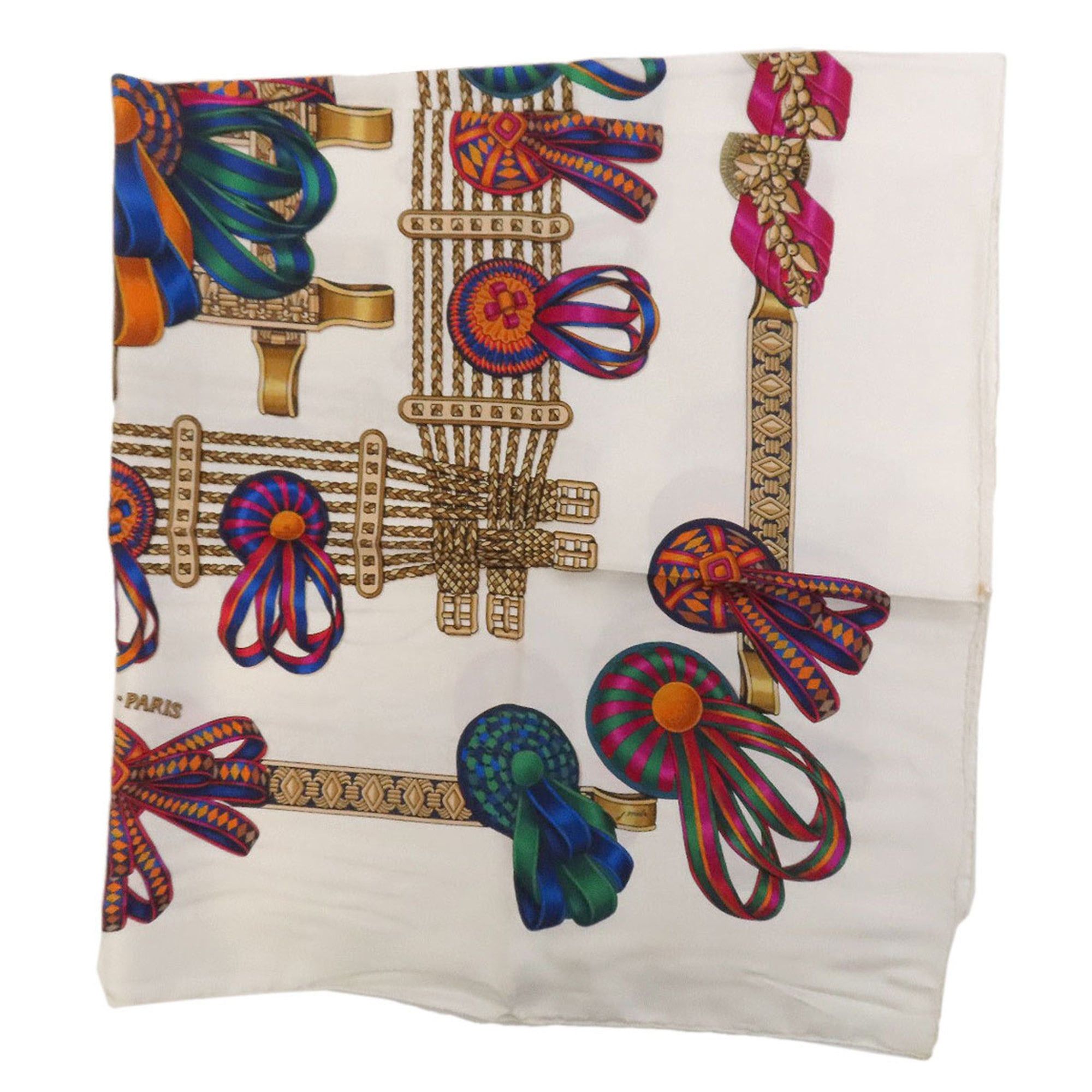 Hermes Hermes Stole Reversible Scarf Silk Angora Wine Red  display picture 3