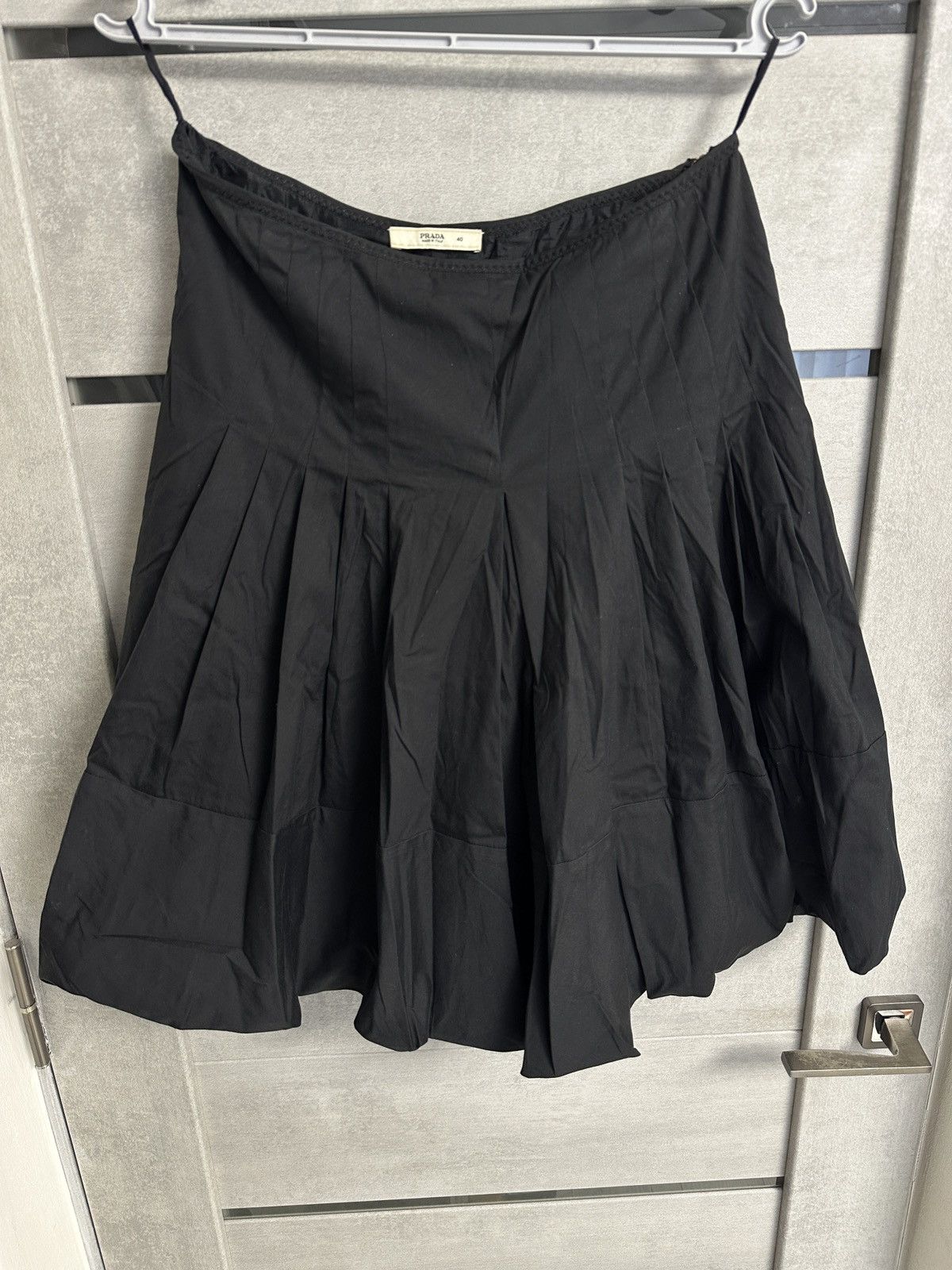 Prada Midi Skirt black women’s vintage Size 40" / US 18 - 1 Thumbnail