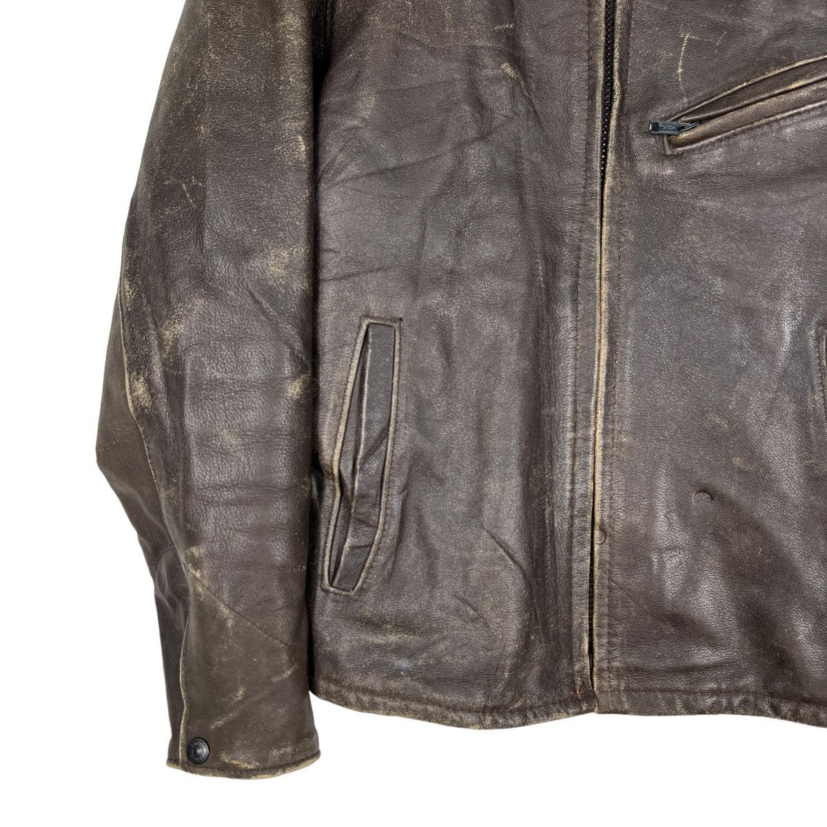 Schott 🔥 VINTAGE SCHOTT NYC LEATHER RACER JACKET MADE IN USA Size US S / EU 44-46 / 1 - 4 Thumbnail