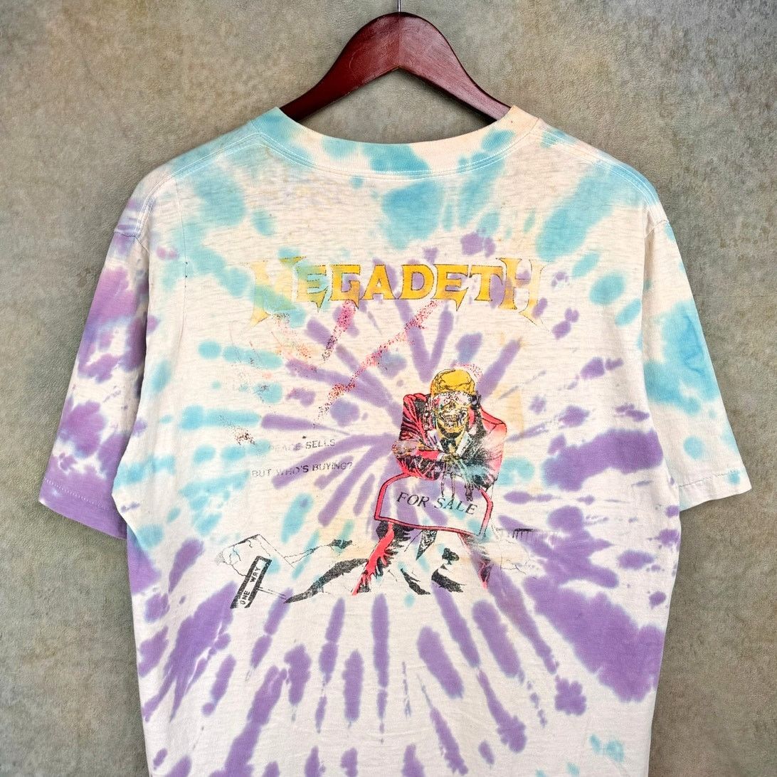 Vintage VINTAGE MEGADETH PEACE SELLS 1986 BAND T SHIRT SZ L Size US L / EU 52-54 / 3 - 1 Thumbnail