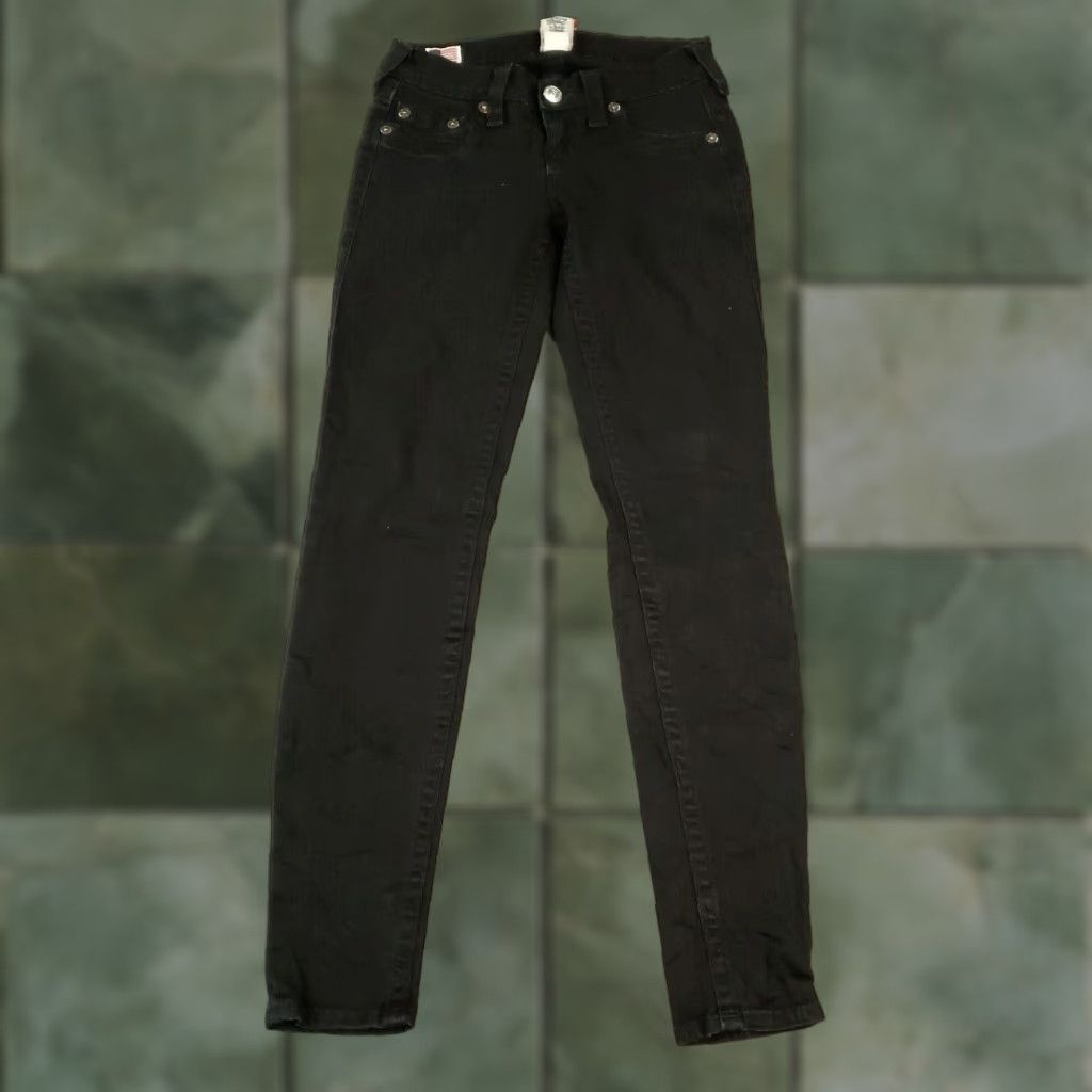 True Religion True Religion Jeans Womens Size 26 Black Skinny Low Rise Stretch Denim Size 26" / US 2 / IT 38 - 1 Thumbnail