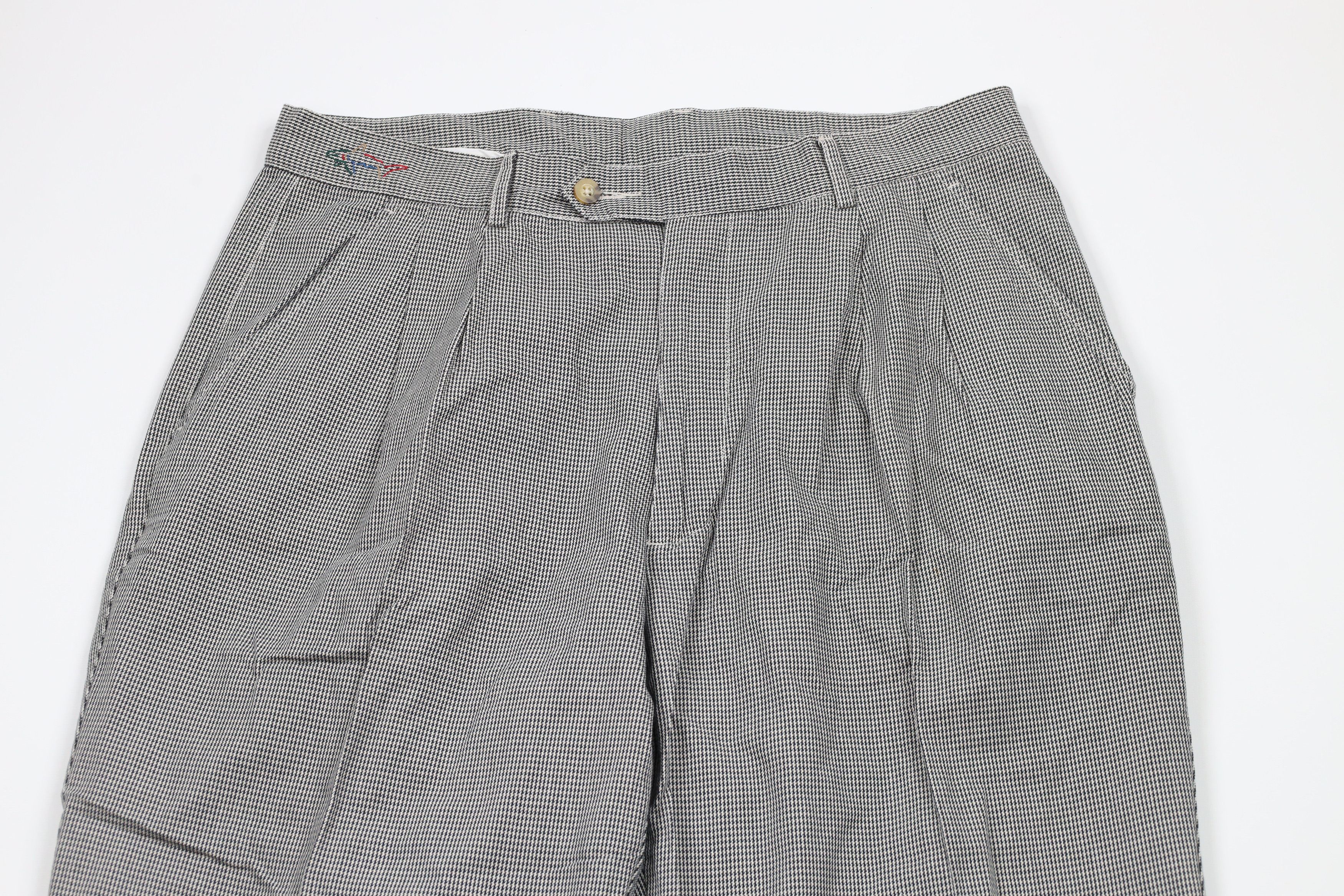 Vintage Vintage 90s Streetwear Cuffed Houndstooth Chino Pants Cotton Size US 34 / EU 50 - 2 Thumbnail