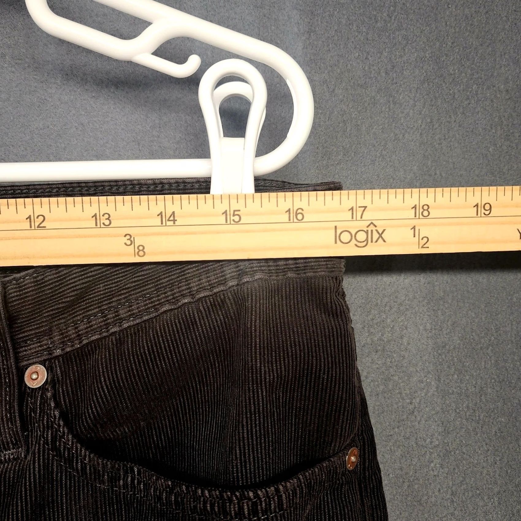 Vintage AG Adriano Goldschmied Pants Mens 32 Black 34x34 Corduroy The Protege Straight Leg Tag Size US 32 / EU 48 - 6 Thumbnail