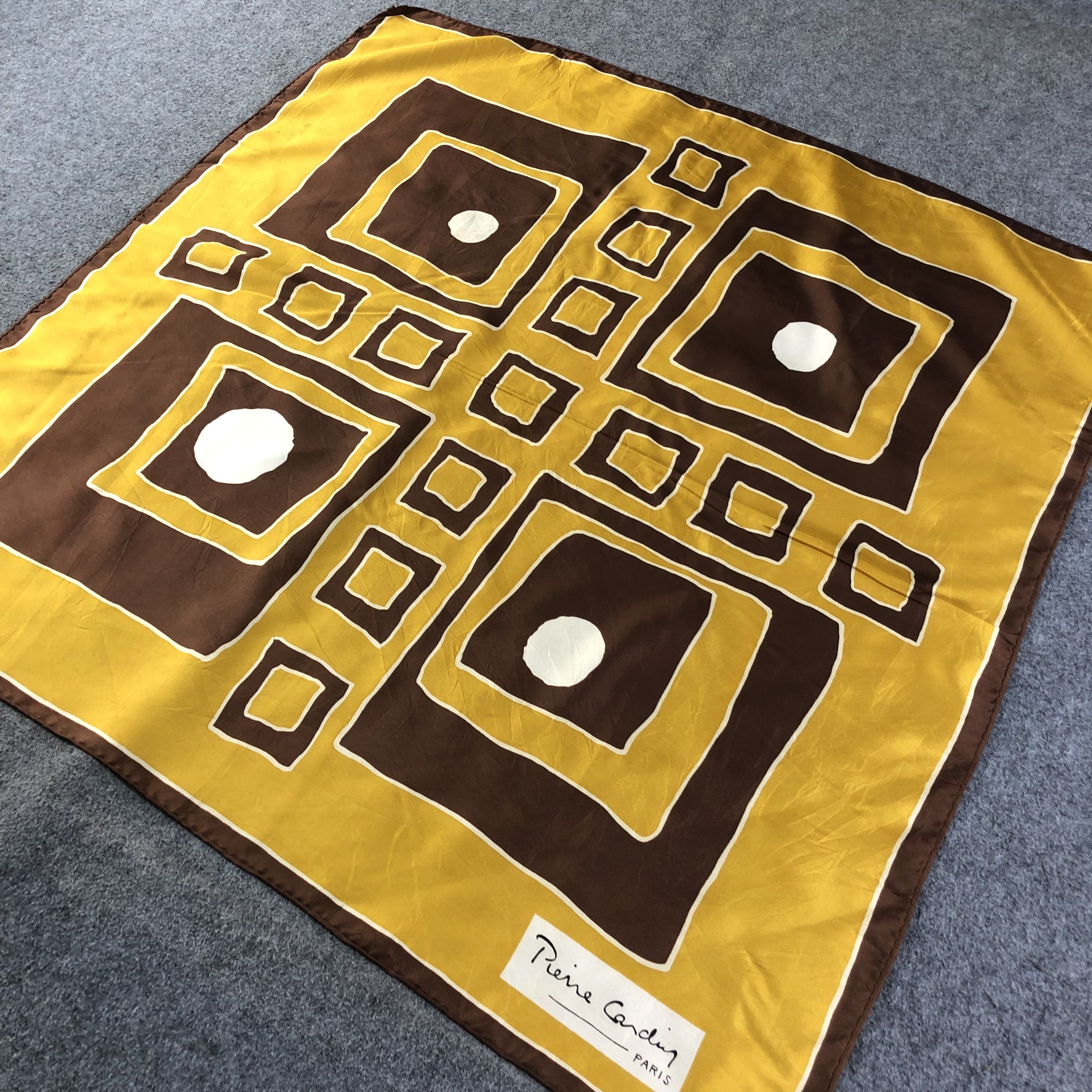Pierre Cardin Vintage Pierre Cardin Abstract Silk Scarf M690 Size ONE SIZE - 2 Thumbnail