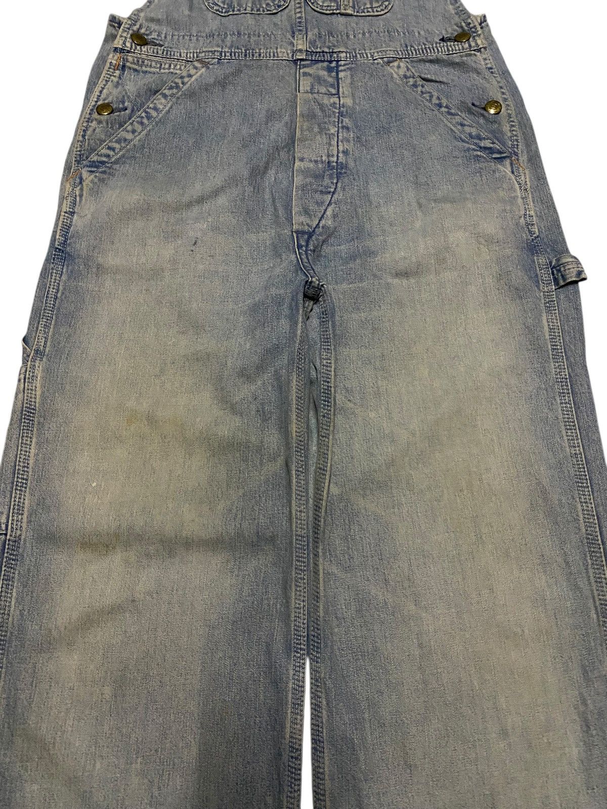 Edwin Vintage 60s Edwin One O One Rusty Wide Leg Work Wear Overall Size US 32 / EU 48 - 5 Thumbnail