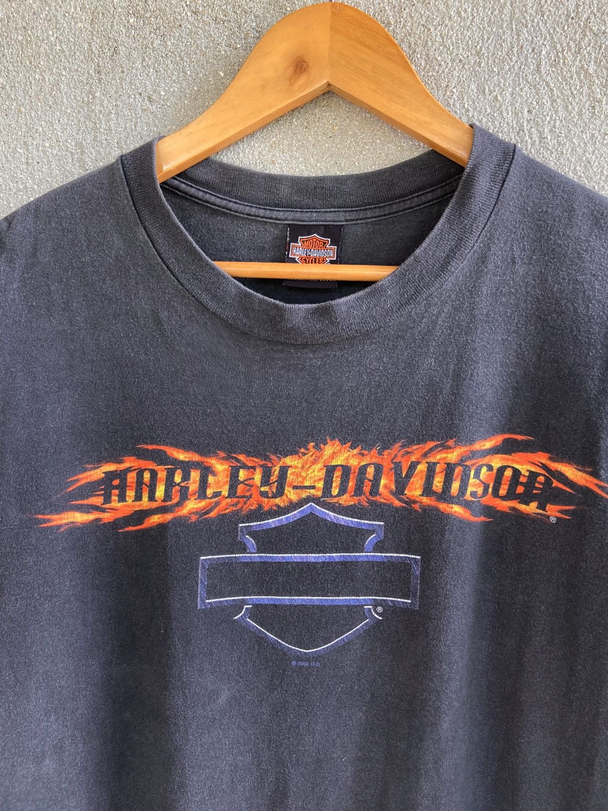 Harley Davidson Vintage Harley Davidson 2002’s flame logo T shirt Size US M / EU 48-50 / 2 - 2 Thumbnail