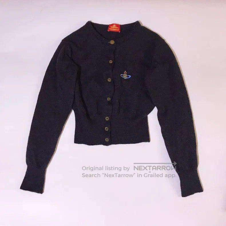Vivienne Westwood Vivienne Westwood Big Planet embroidered black knit coat Size M / US 6-8 / IT 42-44 - 1 Thumbnail