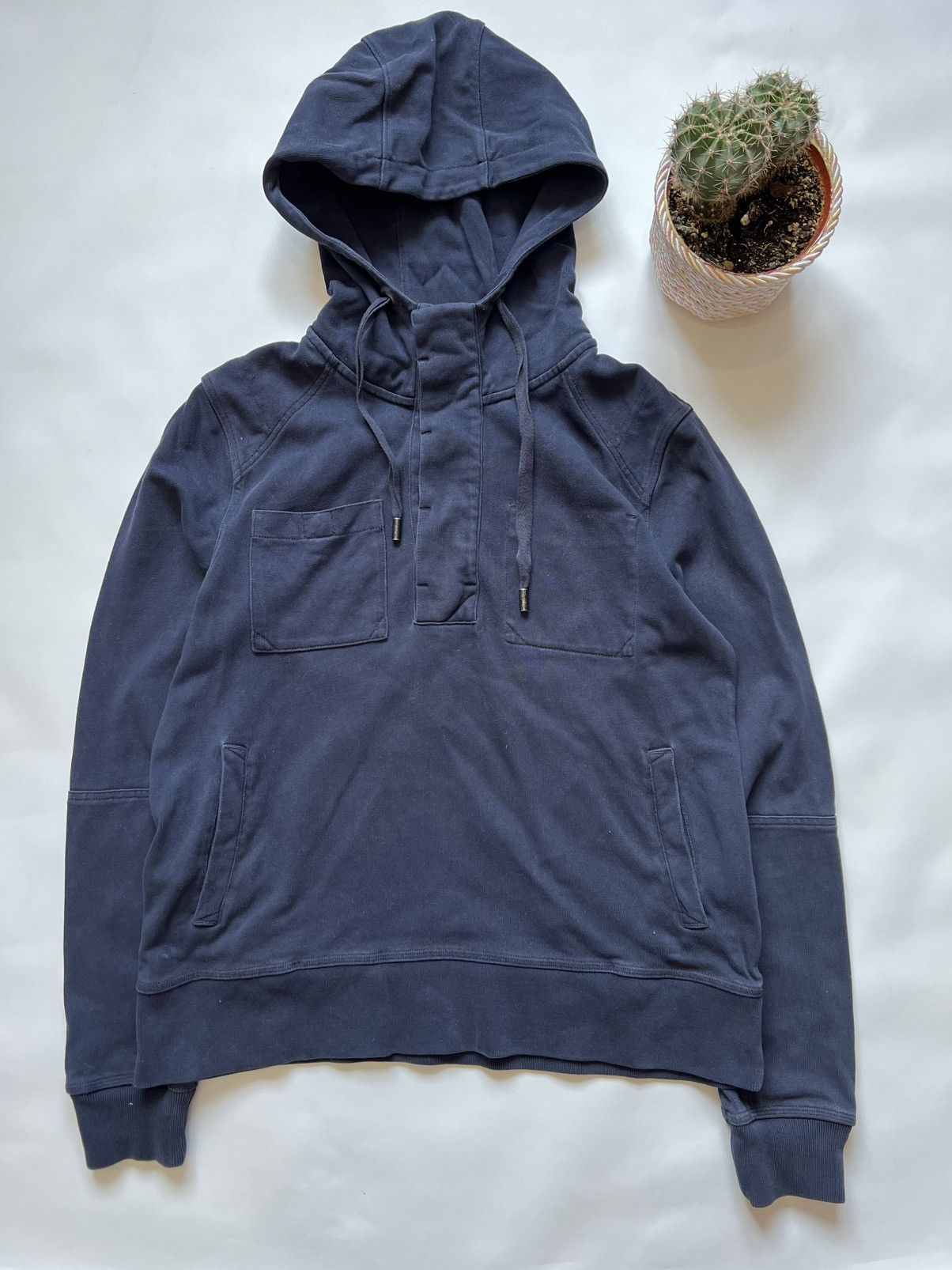 Allsaints Vintage Allsaints Ninja Blue Hoodie Size US L / EU 52-54 / 3 - 1 Thumbnail