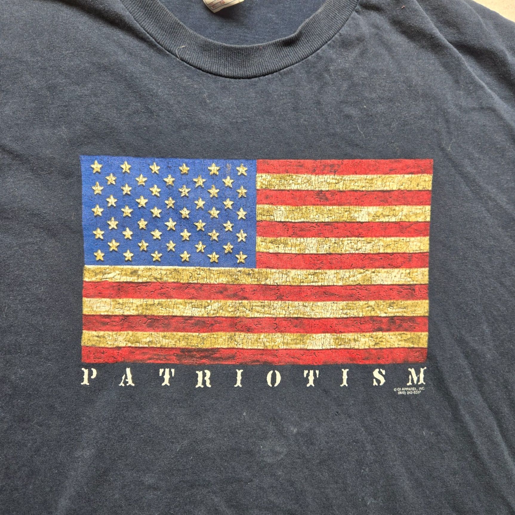Vintage America USA Patriotic T-Shirt Short Sleeve Blue Men XL Shirt 4th July Vintage? No Size US XL / EU 56 / 4 - 2 Thumbnail