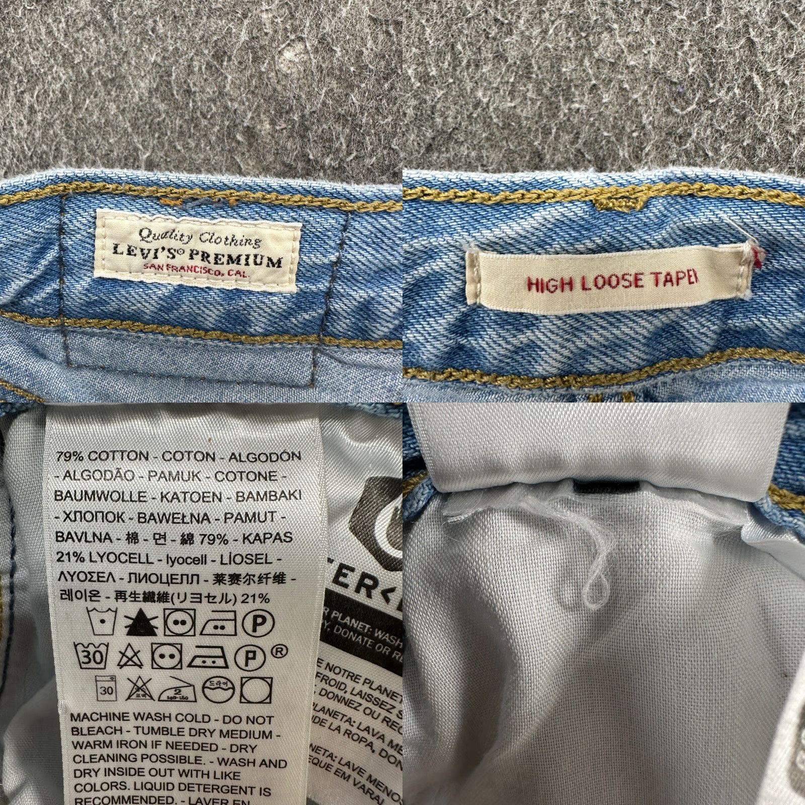 Levi's Levi's Mom Jeans Womens 27x28 Blue High Loose Relaxed Fit Tapered Leg Light Wash Denim 100% Cotton 5-Pocket Jeans Girls/ Womens Size 27" / US 4 / IT 40 - 8 Thumbnail