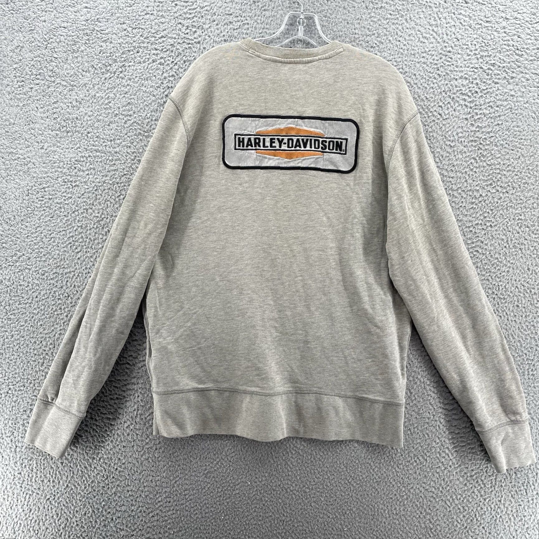 Harley Davidson Harley-Davidson Sweater Men XL Crew Moto Biker Rocker Streetwear Travel Workwear Men XL Beige 90s Moto Harley-Davidson Size US XL / EU 56 / 4 - 4 Thumbnail