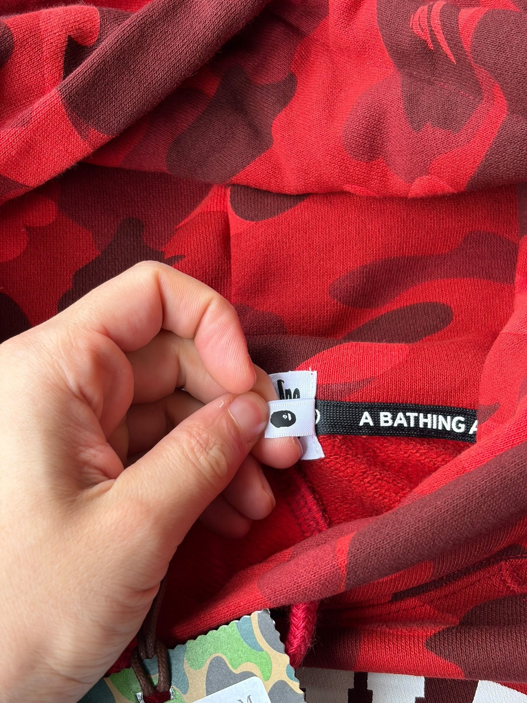 Bape Bape Red Camo College Logo Hoodie Size US L / EU 52-54 / 3 - 7 Thumbnail