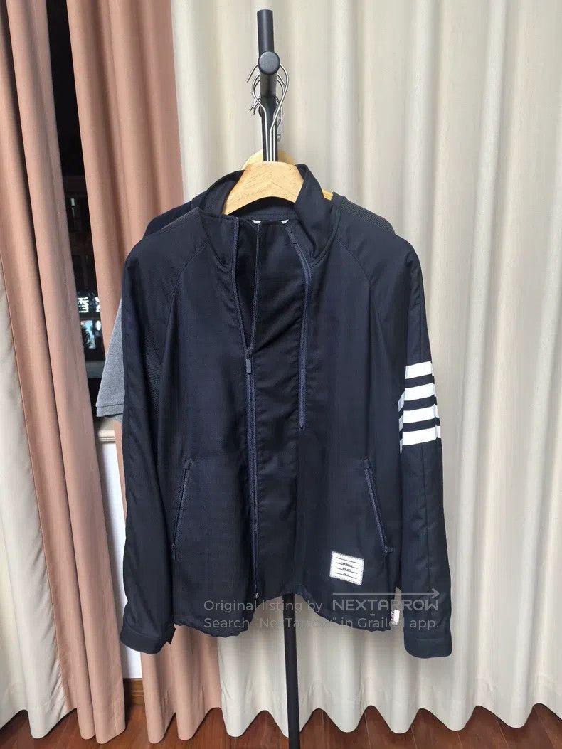Thom Browne Thom Browne Double-Zip Jacket Dark Blue Size US S / EU 44-46 / 1 - 1 Thumbnail