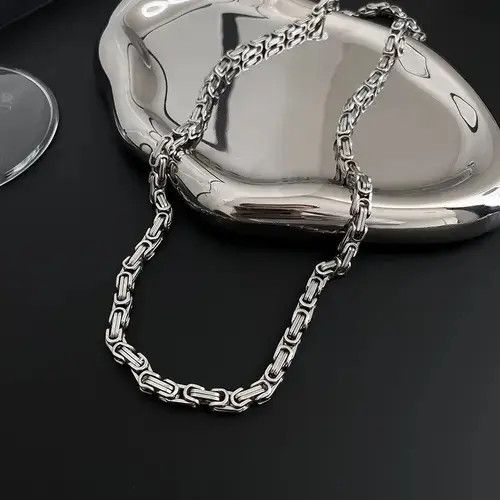 Designer Titanium Steel Link Chain Necklace for Men Women Size ONE SIZE - 4 Thumbnail