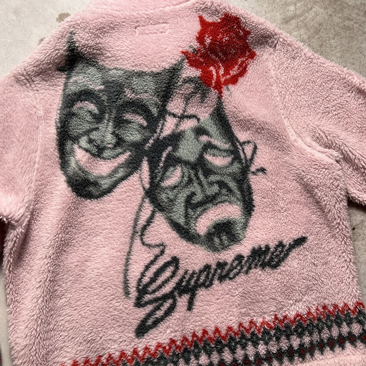 Supreme Supreme Drama Mask Fleece Jacket Pink Size US L / EU 52-54 / 3 - 9 Thumbnail