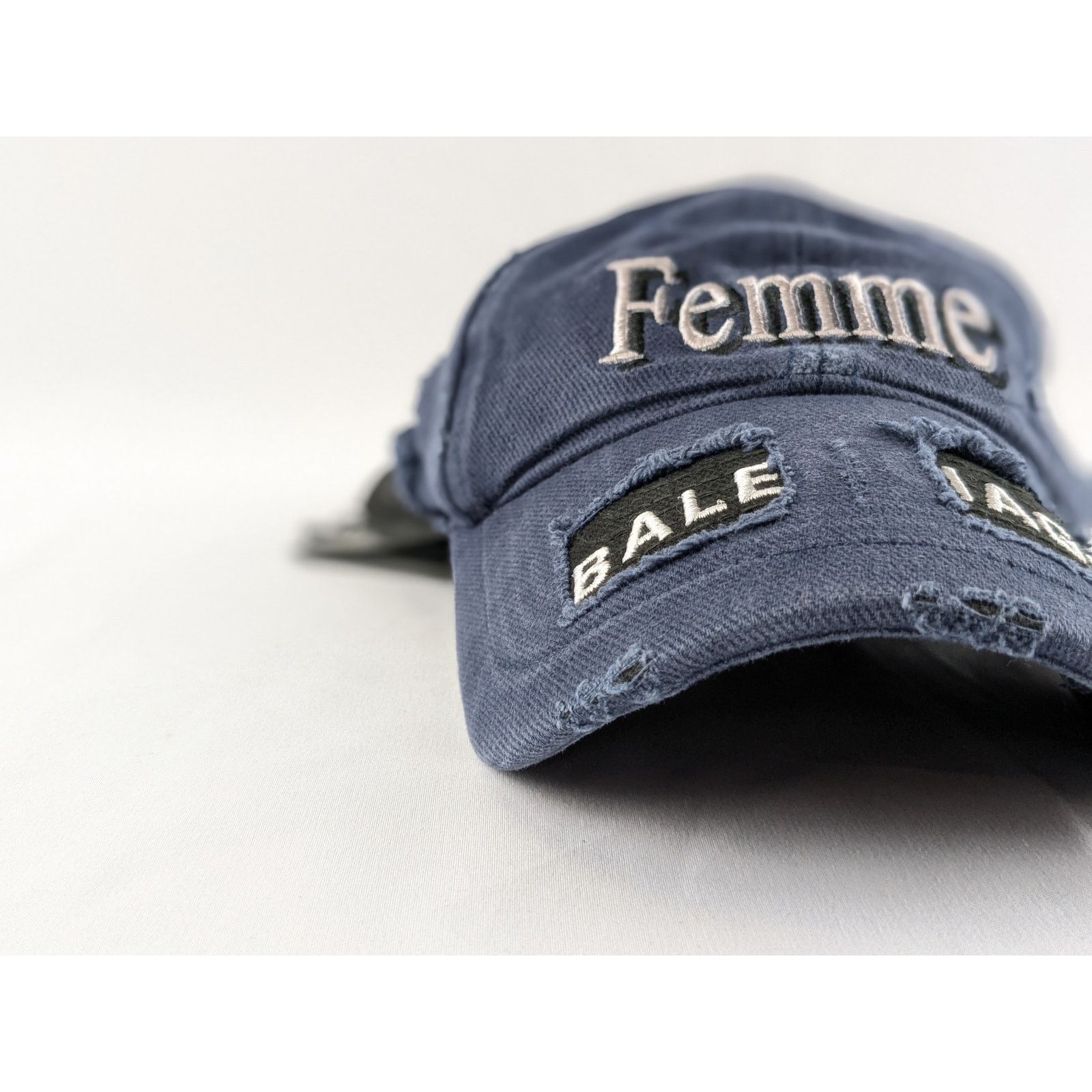 Balenciaga o1rshd1 Q:3 / Size: L / DUP/ Femme Logo Cap / Hat Blue/Black Size ONE SIZE - 4 Thumbnail