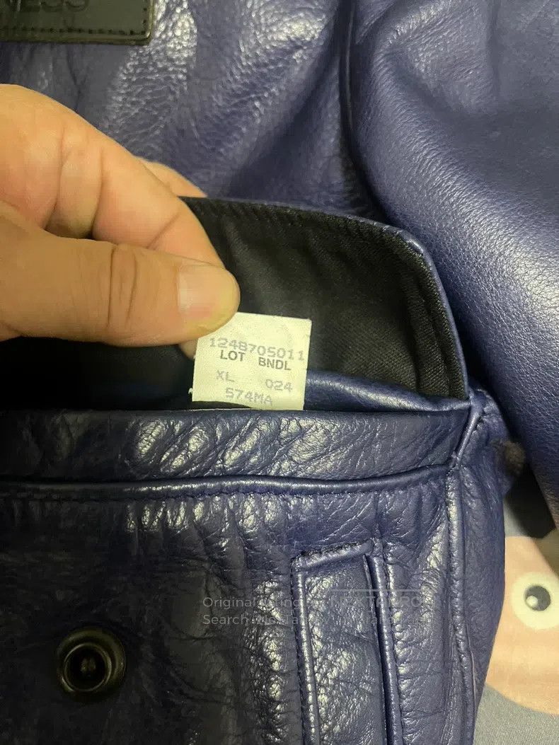 Schott Schott Co-branded A2 leather jacket, indigo-dyed calfskin Size US L / EU 52-54 / 3 - 4 Thumbnail