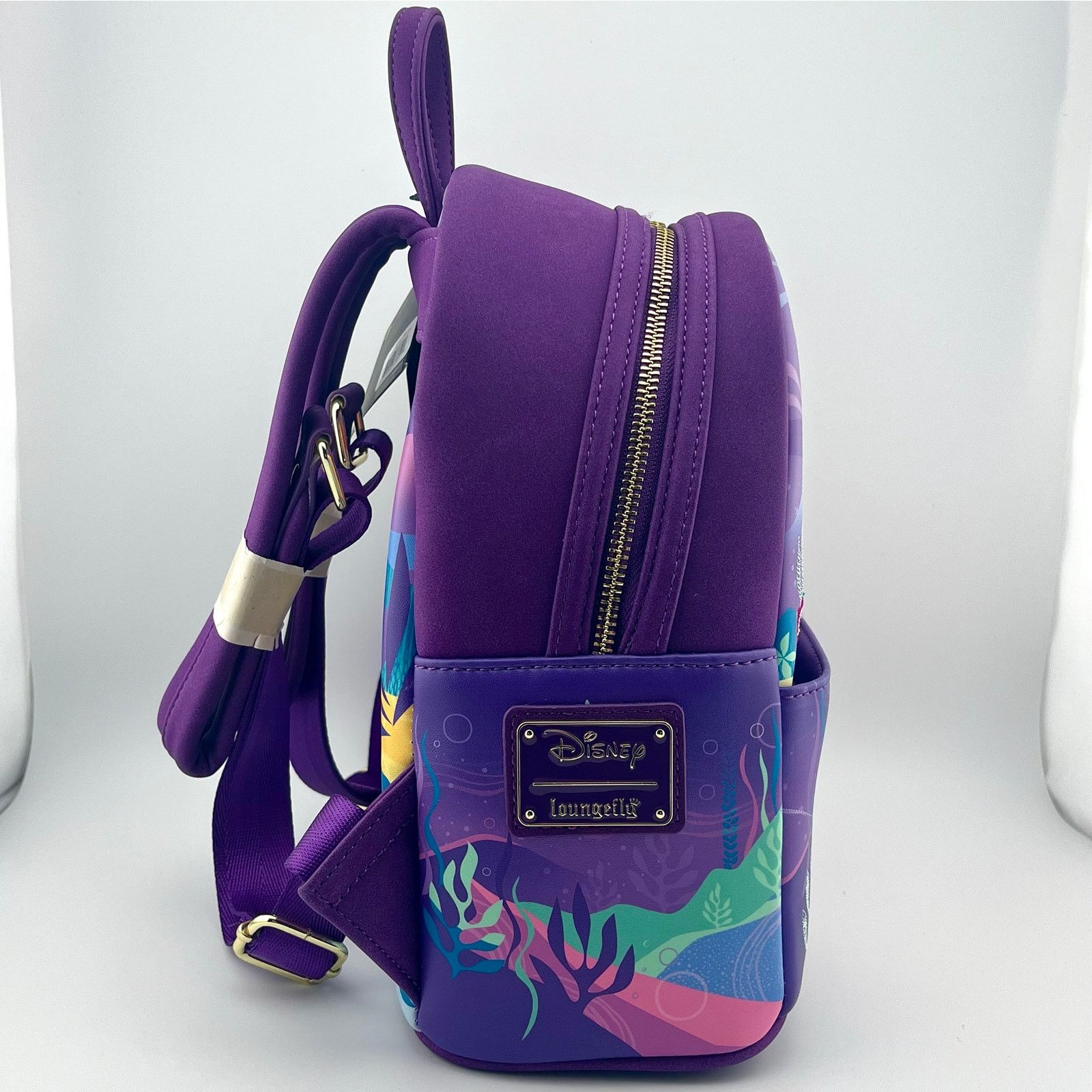 Disney LOUNGEFLY NWT Disney Backpack, Mickey Ears, Little Mermaid Size ONE SIZE - 10 Thumbnail