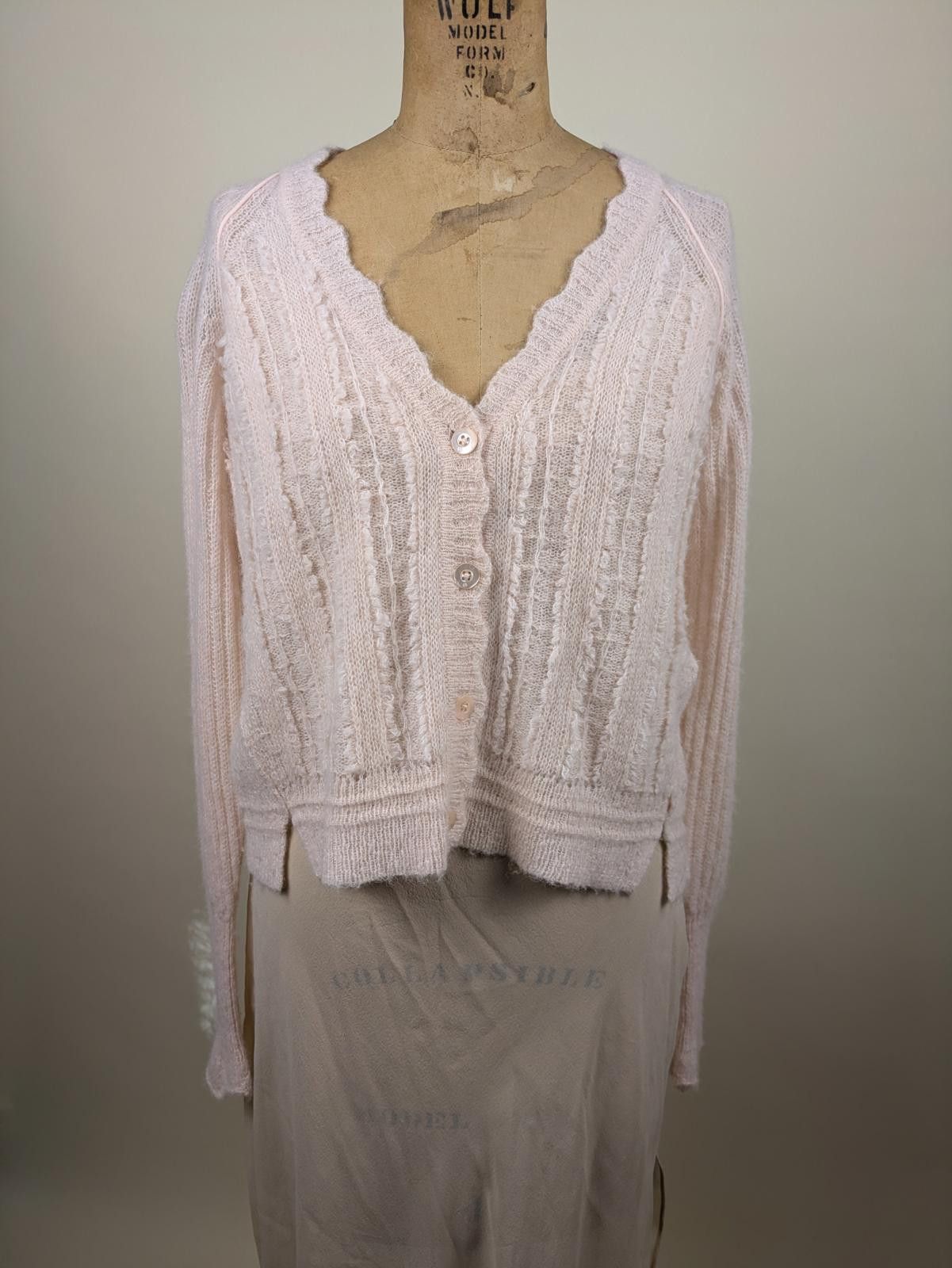 3.1 Phillip Lim Phillip Lim baby pink alpaca wool cardigan Size S / US 4 / IT 40 - 1 Thumbnail