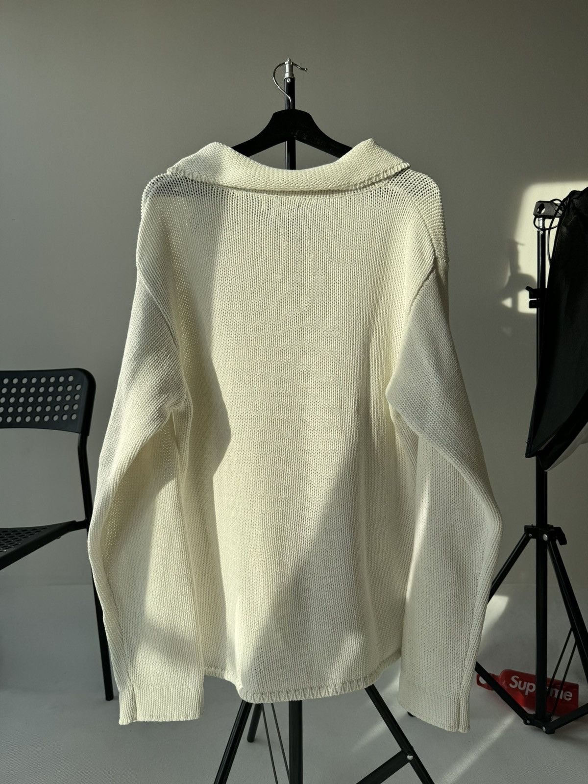 Massimo Osti Very Rare Vintage Stone Island 1/4 Knit Sweater Old Money Size US XL / EU 56 / 4 - 6 Thumbnail