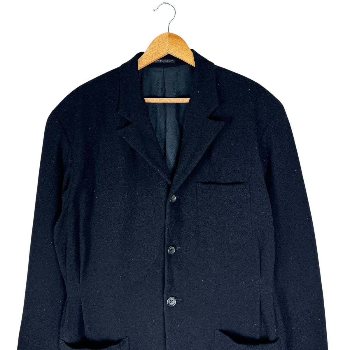 Yohji Yamamoto 🌟YOHJI YAMAMOTO POUR HOMME SIGNATURE AW87 WOOL BLAZER COAT Size US M / EU 48-50 / 2 - 5 Thumbnail