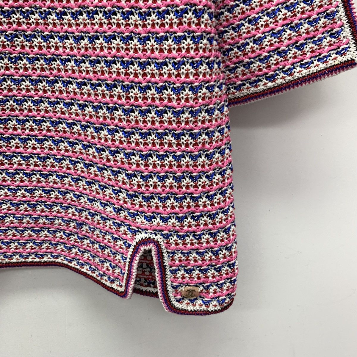 Chanel Chanel Current Collection Pink Crochet Cotton Knit Size S / US 4 / IT 40 - 4 Thumbnail
