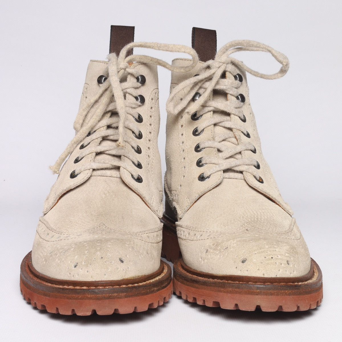 Eleventy Eleventy Suede Hi Derby Boots Shoes Beige Size US 7 / IT 37 - 4 Thumbnail