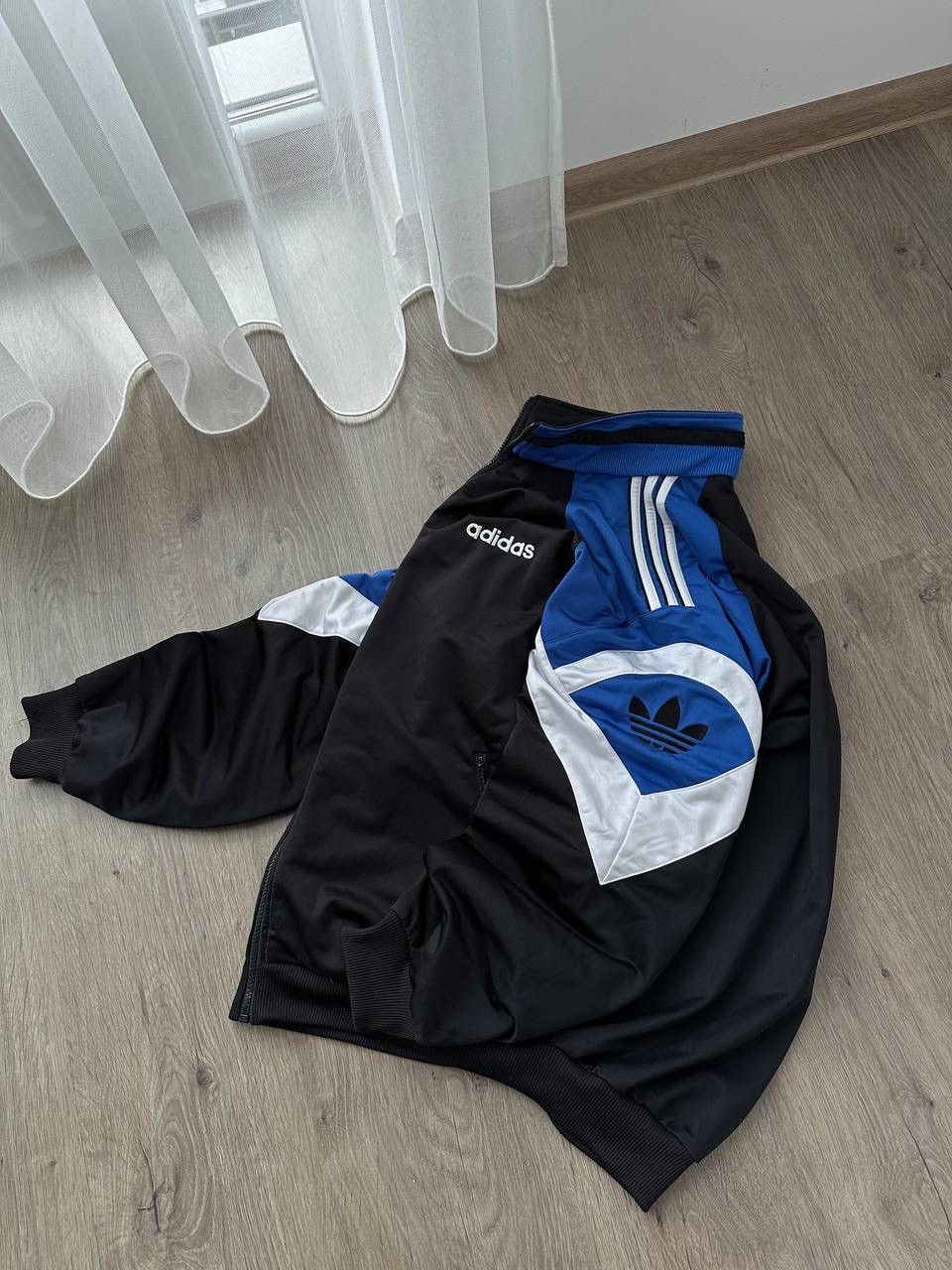 Adidas × Vintage Vintage Adidas Black Sportswear Zip Hoodie Size US L / EU 52-54 / 3 - 10 Thumbnail