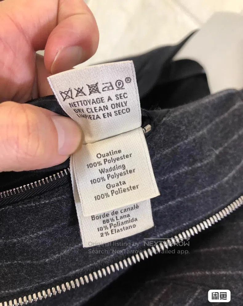 Hermes Hermes Jacket, 100% wool, size 48, striped dark gray. Size US M / EU 48-50 / 2 - 5 Thumbnail