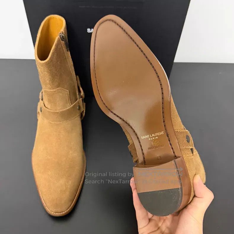 Saint Laurent Paris Saint Laurent Paris Yellow Suede Chelsee Boots i Size US 10 / EU 43 - 2 Thumbnail