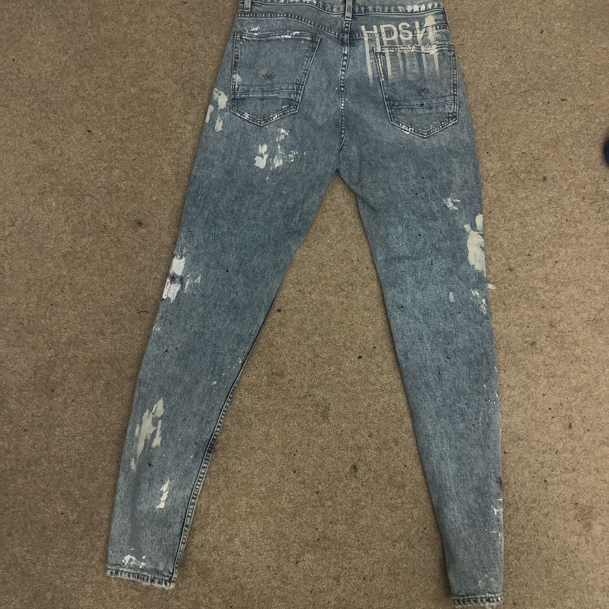 Hudson PAINTED/RIPPED PURPLE JEANS Size US 32 / EU 48 - 4 Thumbnail