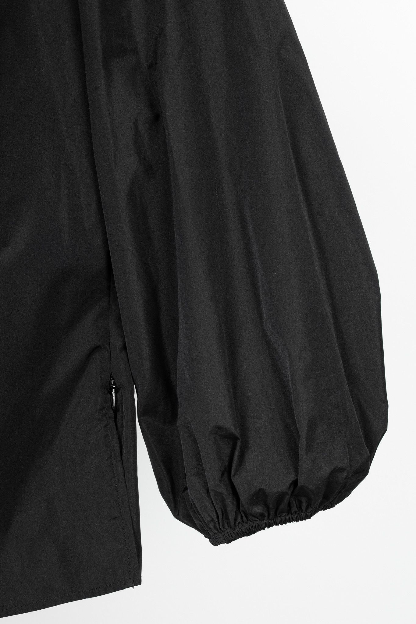 Akris Akris Punto Black Taffeta Ruffle-Collar Blouse Size M / US 6-8 / IT 42-44 - 7 Thumbnail