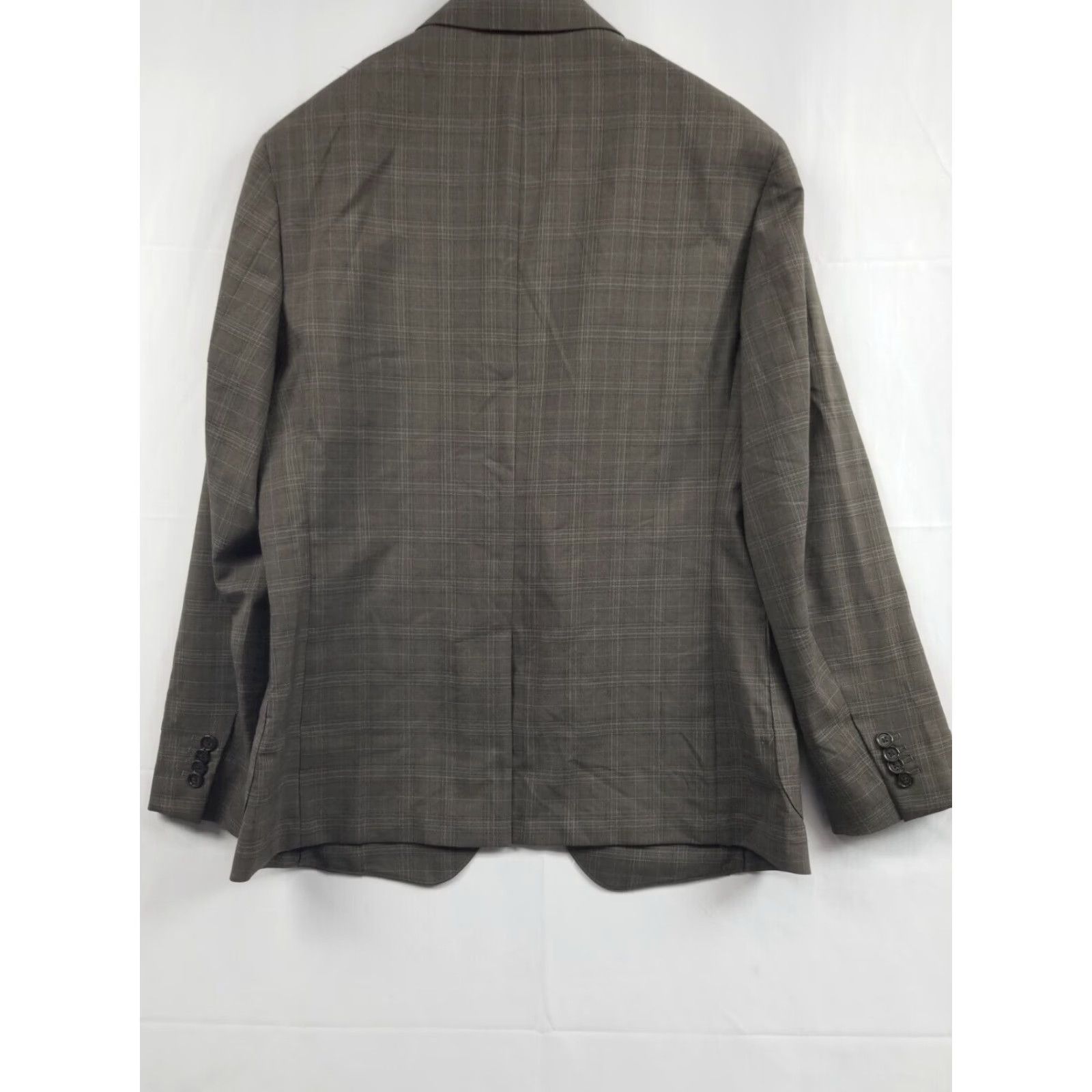 Banana Republic Banana Republic Men’s Plaid Sport Coat Blazer 44R Slim Brown Wool Blend Herringbone 2 Button Blazer Size 44R - 2 Thumbnail