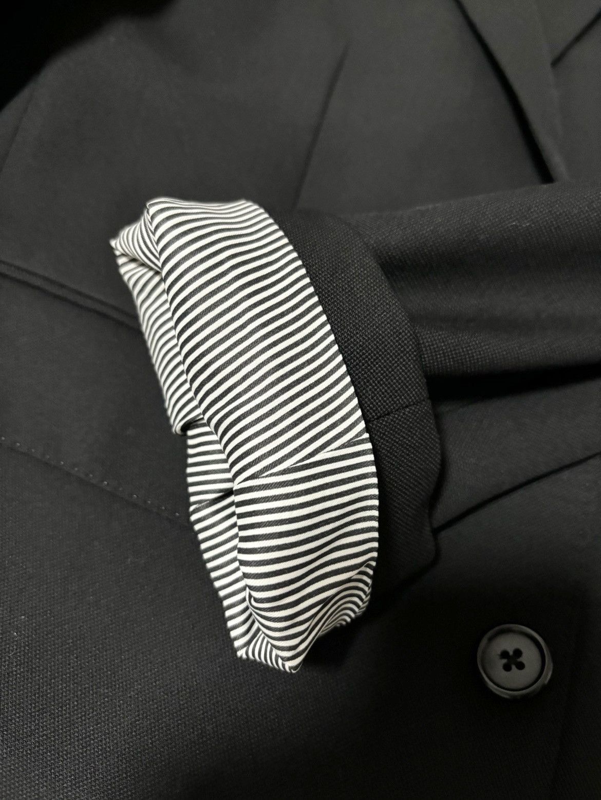 Celine × Hedi Slimane Classic Grain de Poudre Notch Lapel Jacket sz48 Size 48S - 3 Thumbnail