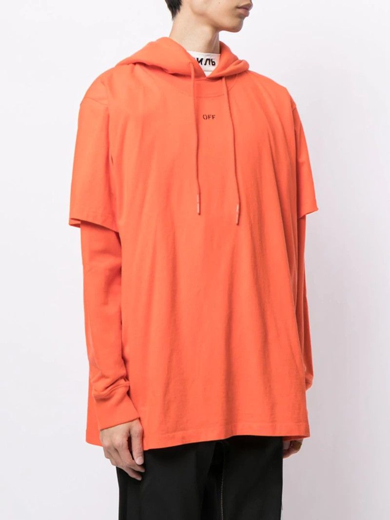 Off-White Orange Stencil Arrows Double Layered Hoodie Size US M / EU 48-50 / 2 - 3 Thumbnail